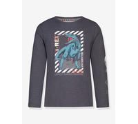 Langarmshirt T-Rex-Print Jungen SALT AND PEPPER grau Gr. 140/146