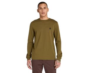 Langarmshirt TIMBERLAND "DUNSTAN RIVER Long Sleeve Tee", Herren, Gr. XL, schwarz olive, Jersey, Obermaterial: 100% Baumwolle, Rundhals, Shirts Langarmshirt, mit Logostickerei, Rundhalsausschnitt, aus
