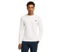 Langarmshirt TIMBERLAND "DUNSTAN RIVER Long Sleeve Tee", Herren, Gr. XXL, weiß, Jersey, Obermaterial: 100% Baumwolle, unifarben, Rundhals, Shirts Langarmshirt, mit Logostickerei, Rundhalsausschnitt, a