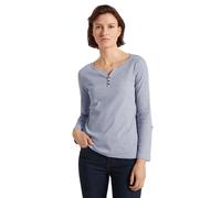 TOM TAILOR - Langarmshirt mit Bio-Baumwolle offwhite navy small stripe S