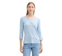 Tom Tailor Henley 3/4-arm T-shirt XS Light Fjord Blue White Stripe