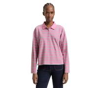 Langarmshirt TOM TAILOR DENIM, Damen, Gr. M, pink blau multicolor stripe, Web, Obermaterial: 95% Baumwolle, 5% Elasthan, gestreift, regular fit normal, ohne Ausschnitt, gerader Abschluss, Shirts Langa