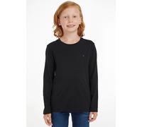 Langarmshirt TOMMY HILFIGER "BOYS BASIC CN KNIT L/S", Jungen, Gr. 14/164, schwarz, Obermaterial: 100% Baumwolle, Basic, Basic schmal, Rundhals, Shirts Langarmshirt (44612922-14) schwarz