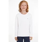 Langarmshirt TOMMY HILFIGER "BOYS BASIC CN KNIT L/S", Jungen, Gr. 5/110, weiß, Obermaterial: 100% Baumwolle, Basic schmal, Rundhals, Shirts Langarmshirt, für Jungen (97828834-5) weiß