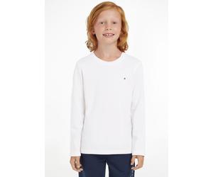 Langarmshirt TOMMY HILFIGER "BOYS BASIC CN KNIT L/S", Jungen, Gr. 7/122, weiß, Obermaterial: 100% Baumwolle, Basic schmal, Rundhals, Shirts Langarmshirt, für Jungen (97828834-7) weiß