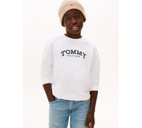 Langarmshirt TOMMY HILFIGER, Jungen, Gr. 16 (176), weiß, Single Jersey, Obermaterial: 100% Baumwolle, unifarben, regular fit normal, Rundhals, eingesetzt angesetztes Bündchen, Shirts Langarmshirt, Reg