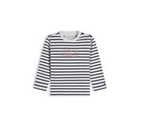 Langarmshirt TOMMY HILFIGER, Jungen, Gr. 80, schwarz night navy stripes, Jersey, Obermaterial: 93% Baumwolle, 7% Elasthan, gestreift, regular fit normal, Rundhals, eingesetzt gerader Abschluss, Shirts