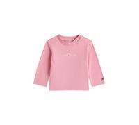 Langarmshirt TOMMY HILFIGER "MINI CORP GRAPHIC TEE LS", Mädchen, Gr. 92, mystic pink, Jersey, Obermaterial: 93% Baumwolle, 7% Elasthan, unifarben, regular fit normal, Rundhals, eingesetzt gerader Absc