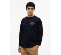 Langarmshirt TOMMY HILFIGER "SCRIPT STACK LS REGULAR TEE", Herren, Gr. XXL, desert sky, Single Jersey, Obermaterial: 100% Baumwolle, regular fit normal, Rundhals, Shirts Langarmshirt (65958538-XXL) de