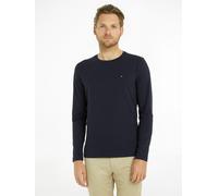 Tommy Hilfiger Herren Langarmshirt Stretch Slim Fit Baumwolle, Blau (Desert Sky), M