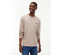 Langarmshirt TOMMY JEANS "TJM REG BADGE TEE LS EXT", Herren, Gr. S, limestone dust, Single Jersey, Obermaterial: 100% Baumwolle, regular fit normal, Rundhals, Shirts Langarmshirt (47467448-S) limeston