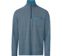 Langarmshirt MARCO DONATI "Langarm-Shirt", Herren, Gr. 48/50, blau (topas, meliert), 100% Baumwolle, meliert, Shirts Langarmshirt (35804020-48) topas, meliert