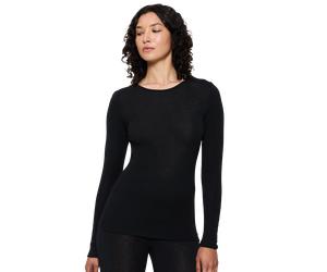 Langarmshirt TRIUMPH "Beauty Layers LSL Top Wool", Damen, Gr. L, schwarz, Single Jersey, Obermaterial: 100% Wolle, hüftbedeckend, Rundhals, Shirts Langarmshirt, weiche Wolle, langärmelig, in Single-Je