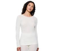 Langarmshirt TRIUMPH "Beauty Layers LSL Top Wool", Damen, Gr. L, weiß (ecru weiß), Single Jersey, Obermaterial: 100% Wolle, hüftbedeckend, Rundhals, Shirts Langarmshirt, weiche Wolle, langärmelig, in 