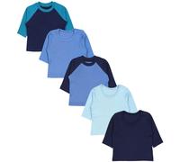 Langarmshirt TUPTAM "Shirt Baby Jungen Langarmshirt 5er Set", Mädchen, Gr. 80, blau (reglan blau uni mix), Obermaterial: 100% Baumwolle CO., Shirts Langarmshirt (33223035-80) reglan blau uni mix