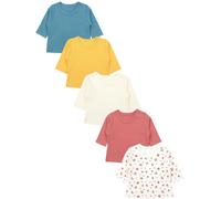 Langarmshirt TUPTAM "Shirt Baby Mädchen Langarmshirt 5er Set", Mädchen, Gr. 86, braun (beige_gelb_braun_pilze_blau), Obermaterial: 100% Baumwolle CO., Shirts Langarmshirt (64523054-86) beige_gelb_brau