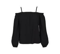 Langarmshirt URBAN CLASSICS "Urban Classics Damen Ladies Cold Shoulder Longsleeve", Damen, Gr. 4XL, schwarz, 100% Viskose, unifarben, loose fit, ohne Ausschnitt, Shirts Langarmshirt (32673861-4XL) sch