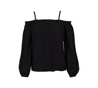 Langarmshirt URBAN CLASSICS "Urban Classics Damen Ladies Cold Shoulder Longsleeve", Mädchen, Gr. S, schwarz, 100% Viskose, unifarben, loose fit, ohne Ausschnitt, Shirts (32673861-S) schwarz