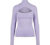 Urban Classics Damen Longsleeve Ladies Cut-Out Turtleneck Longsleeve Lavender-4XL