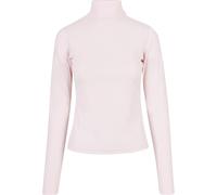 Langarmshirt URBAN CLASSICS "Urban Classics Damen Ladies Modal Turtleneck Longsleeve", Mädchen, Gr. 3XL, pink, 77% Modal, 23% Polyester, unifarben, normal, hoch geschlossener Ausschnitt, Shirts Langar