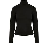 Langarmshirt URBAN CLASSICS "Urban Classics Damen Ladies Modal Turtleneck Longsleeve", Mädchen, Gr. S, schwarz, 77% Modal, 23% Polyester, unifarben, normal, hoch geschlossener Ausschnitt, Shirts Langa