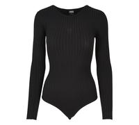 Langarmshirt URBAN CLASSICS "Urban Classics Damen Ladies Rib Knit Longsleeve Body", Damen, Gr. XXL, schwarz, 35% Polyacryl, 35% Viskose, 30% Polyamid, unifarben, slim fit, Rundhals, Shirts Langarmshir