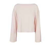 Langarmshirt URBAN CLASSICS "Urban Classics Damen", Mädchen, Gr. M, pink, 77% Modal, 23% Polyester, unifarben, oversize, U-Boot-Ausschnitt, Shirts Langarmshirt (69155844-M)