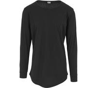 Langarmshirt URBAN CLASSICS "Urban Classics Herren Long Shaped Fashion L/S Tee", Herren, Gr. M, schwarz, 100% Baumwolle, unifarben, normal, Rundhals, Shirts Langarmshirt (43210503-M) schwarz