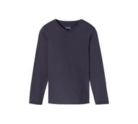 Schiesser - Langarmshirt V-Ausschnitt graphit - Gr. - 48