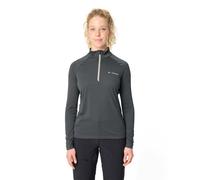 Langarmshirt VAUDE, Damen, Gr. 40, grau (graphite), Web, Obermaterial: 100% Polyester, hoch geschlossener Ausschnitt, Raglanärmel,eng eingefasste Kante, Shirts Langarmshirt, sportlicher Stil, für Trek