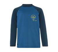 Langarmshirt VAUDE "Kids Solaro LS T-Shirt III", Jungen, Gr. 122/128, blau (ultramarine), Obermaterial: 91% Polyester, 9% Elasthan, Shirts Langarmshirt, für Kinder (62823544-122)