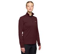 Langarmshirt VAUDE "WOMEN'S LIVIGNO HALFZIP II", Damen, Gr. 38, schwarz oak, Obermaterial: 89% Polyester, 11% Elasthan, normal, hoch geschlossener Ausschnitt, Shirts Langarmshirt, mit Reißverschluss,