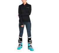 Langarmshirt VAUDE "WOMEN'S LIVIGNO HALFZIP II", Damen, Gr. 40, schwarz (schwarz uni), Obermaterial: 89% Polyester, 11% Elasthan, normal, hoch geschlossener Ausschnitt, Shirts Langarmshirt, mit Reißve