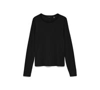 Langarmshirt VERO MODA "VMADA LS TOP JRS NOOS", Damen, Gr. M, schwarz, Jersey, Obermaterial: 95% Lyocell, 5% Elasthan, unifarben, regular fit normal, Rundhals, Shirts Langarmshirt, Materialmix, regula