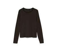 Langarmshirt VERO MODA "VMADA LS TOP JRS NOOS", Damen, Gr. XS, braun (chocolate torte), Jersey, Obermaterial: 95% Lyocell, 5% Elasthan, unifarben, regular fit normal, Rundhals, Shirts Langarmshirt, Ma