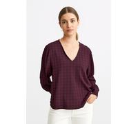 Langarmshirt VERO MODA "VMBECCA LS V-NECK LACE TOP JRS NOOS", Damen, Gr. XS, rot (winetasting), Jersey, Obermaterial: 100% Polyester, unifarben, normal, V-Ausschnitt, Shirts (50761965-XS) winetasting