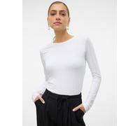 VERO MODA Damen Vmlulu O-Neck Top JRS Noos Langarmshirt, Bright White, XS EU