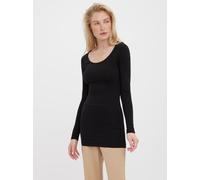 Langarmshirt VERO MODA "VMMAXI", Damen, Gr. XS, schwarz, Jersey, Obermaterial: 95% Baumwolle, 5% Elasthan, unifarben, Basic, sehr figurbetont hüftbedeckend, Rundhals, Shirts Langarmshirt (326236-XS) s