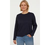 Langarmshirt VERO MODA "VMPAULINA LS T-SHIRT GA JRS NOOS", Damen, Gr. S, blau (night sky), Jersey, Obermaterial: 100% Baumwolle, unifarben, normal, Rundhals, Shirts Langarmshirt (51246856-S) night sky