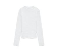 Langarmshirt VERO MODA "VMZIA LS FUNNEL NECK TOP JRS NOOS", Damen, Gr. XS, hellweiß, Jersey, Obermaterial: 60% Baumwolle, 35% Polyamid, 5% Elasthan, unifarben, regular fit normal, Rundhals, Shirts Lan