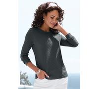 VIVANCE Langarmshirt Damen graugrün Gr.32/34