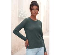 Langarmshirt VIVANCE Gr. 44/46, grau (graugrün) Damen Shirts (96755967-44) graugrün