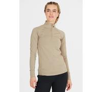 Langarmshirt WHISTLER "Blume", Damen, Gr. 38, grau, 92% Polyester, 8% Elasthan, unifarben, normal, Shirts Langarmshirt, mit Reißverschluss und Stehkragen (45332143-38) grau