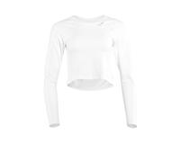Langarmshirt WINSHAPE "AET116LS", Damen, Gr. XXL, weiß (ivory), 85% Polyester, 15% Elasthan, Rundhals, Shirts Langarmshirt, Cropped Functional Light and Soft (29615523-XXL)