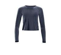 Langarmshirt WINSHAPE "AET119LS", Damen, Gr. L, grau (anthrazit), 85% Polyester, 15% Elasthan, Rundhals, Shirts Langarmshirt, Cropped Functional Light and Soft (85986406-L)