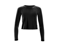 Langarmshirt WINSHAPE "AET119LS", Damen, Gr. M, schwarz, 85% Polyester, 15% Elasthan, Rundhals, Shirts Langarmshirt, Cropped Functional Light and Soft (33483010-M) schwarz