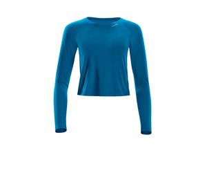 Langarmshirt WINSHAPE "AET119LS", Damen, Gr. XXL, grün (teal grün), 85% Polyester, 15% Elasthan, Rundhals, Shirts Langarmshirt, Cropped Functional Light and Soft (34793930-XXL) teal grün