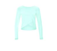 Winshape Damen Functional Light and Soft Cropped Long Sleeve Top Aet131ls Mit Overlap-Applikation Yoga-Shirt, Delicate-Mint, M EU