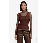 Zero Kurzarmshirt Damen mit Muster, bedruckt, 95% Polyester/5% Elasthan, Gr. 38, braun