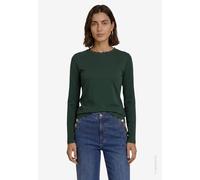 Langarmshirt ZERO, Damen, Gr. 38, grün (grün forest), Jersey, Obermaterial: 95% Baumwolle, 5% Elasthan, unifarben, figurbetont hüftbedeckend, Rundhals, abgesteppte Kante, Shirts Langarmshirt, mit gewe